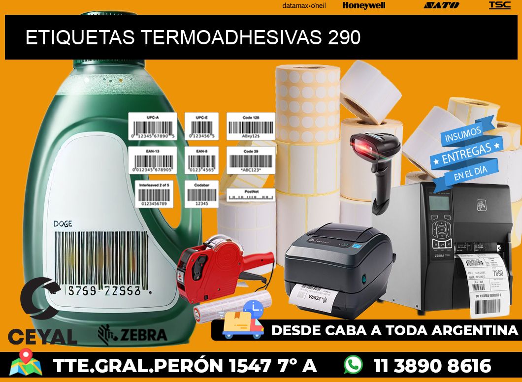 ETIQUETAS TERMOADHESIVAS 290