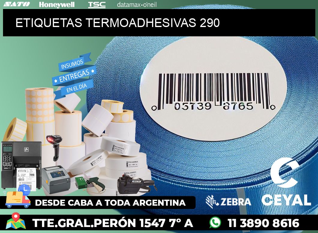 ETIQUETAS TERMOADHESIVAS 290