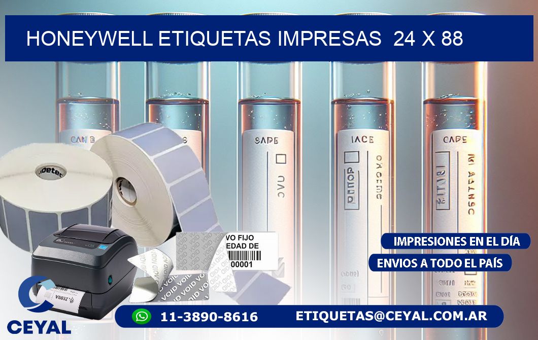 HONEYWELL ETIQUETAS IMPRESAS  24 x 88