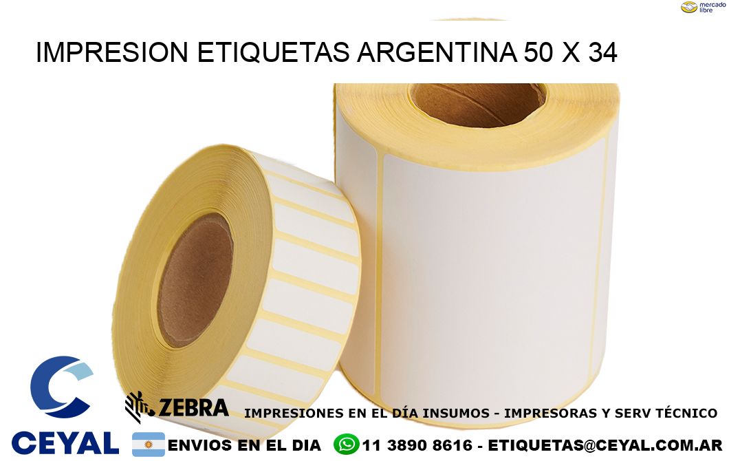 IMPRESION ETIQUETAS ARGENTINA 50 x 34