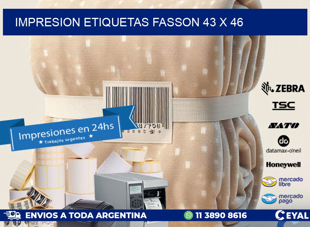 IMPRESION ETIQUETAS FASSON 43 x 46