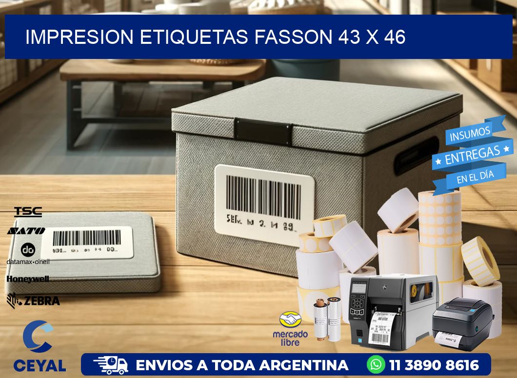 IMPRESION ETIQUETAS FASSON 43 x 46