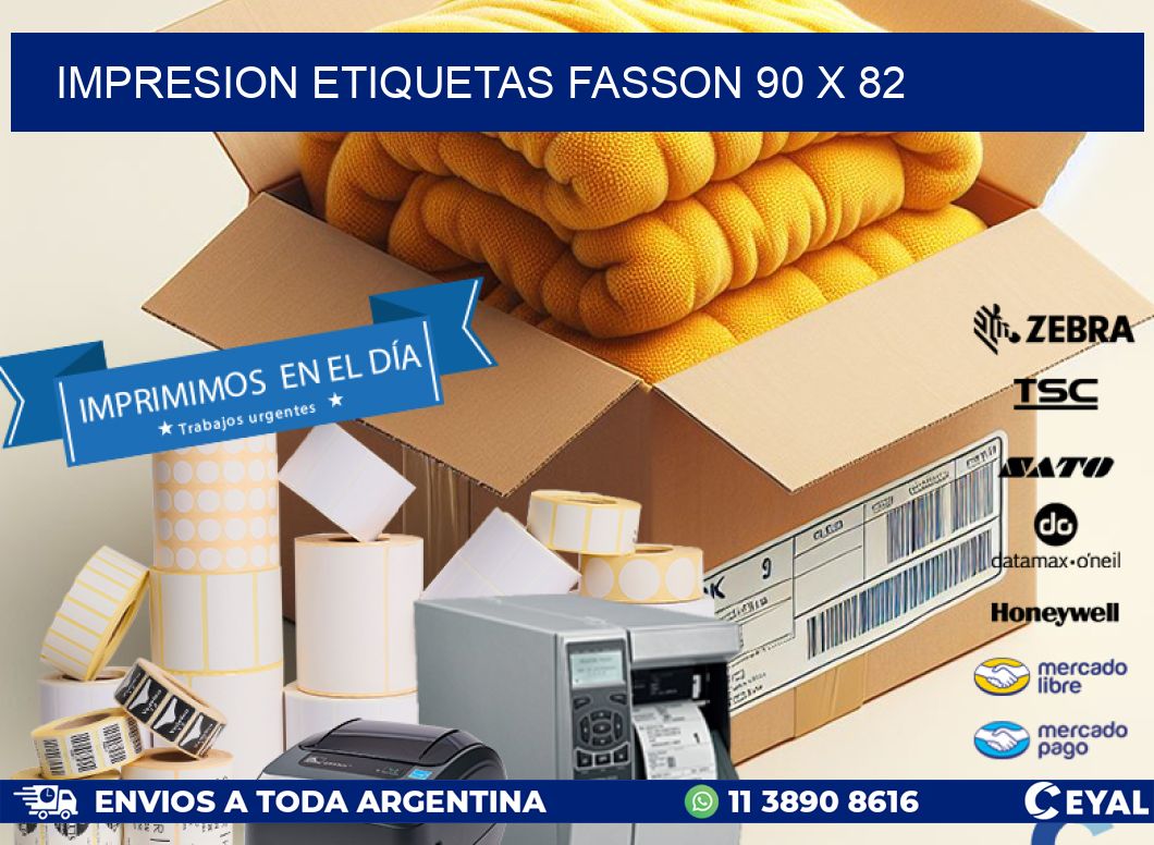 IMPRESION ETIQUETAS FASSON 90 x 82