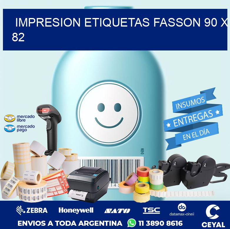 IMPRESION ETIQUETAS FASSON 90 x 82