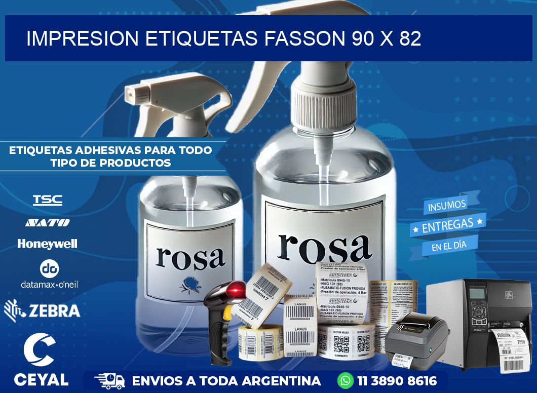 IMPRESION ETIQUETAS FASSON 90 x 82