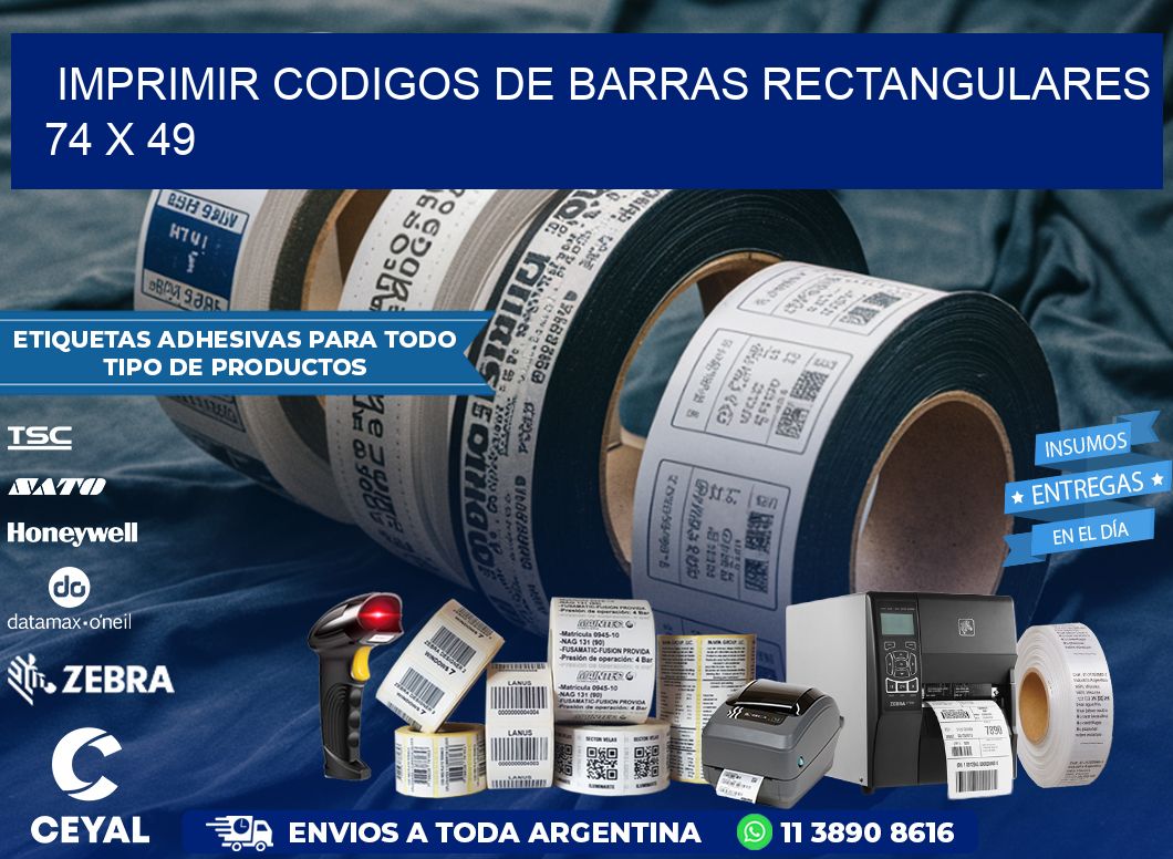 IMPRIMIR CODIGOS DE BARRAS RECTANGULARES 74 x 49