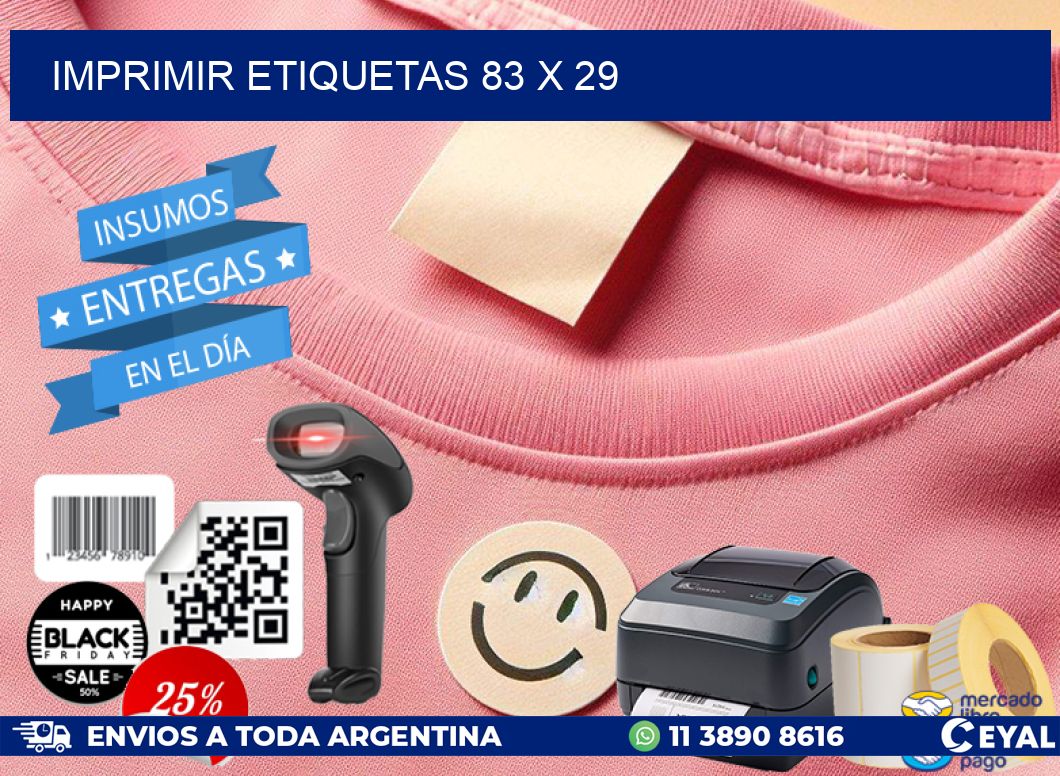 IMPRIMIR ETIQUETAS 83 x 29