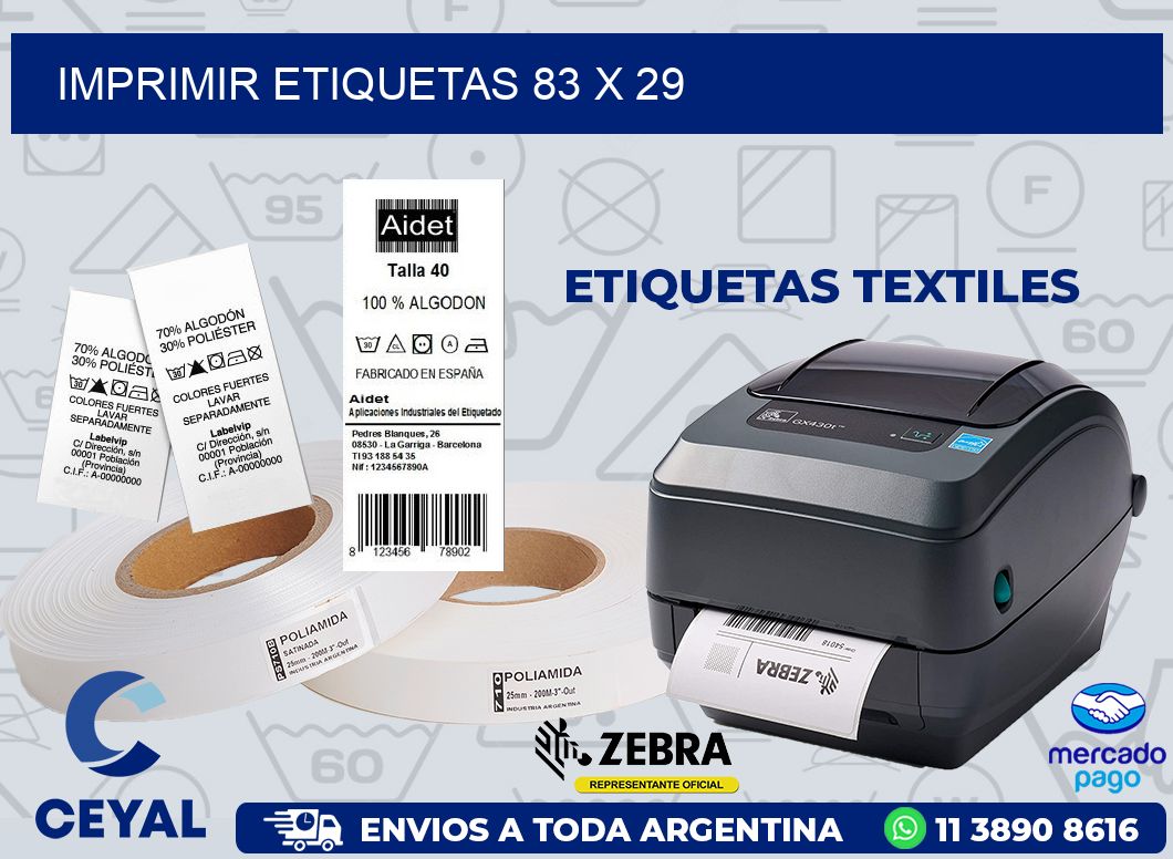 IMPRIMIR ETIQUETAS 83 x 29