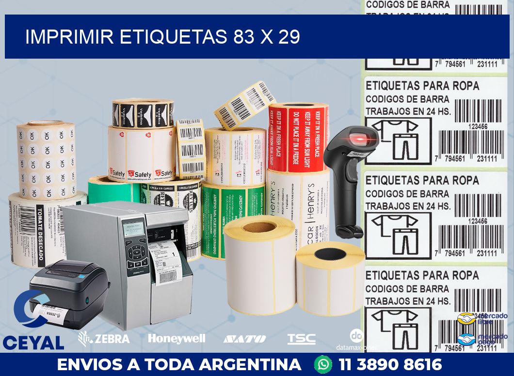 IMPRIMIR ETIQUETAS 83 x 29