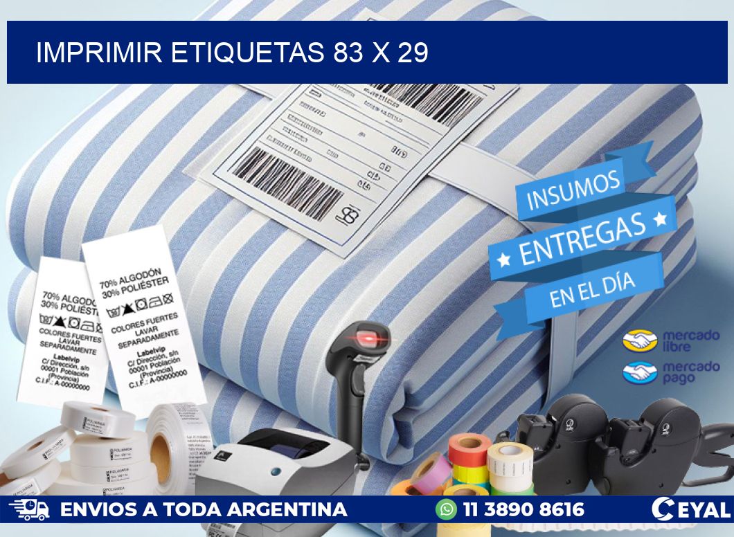 IMPRIMIR ETIQUETAS 83 x 29