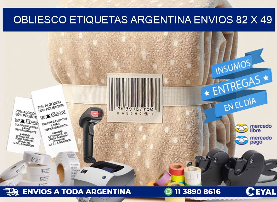 OBLIESCO ETIQUETAS ARGENTINA ENVIOS 82 x 49