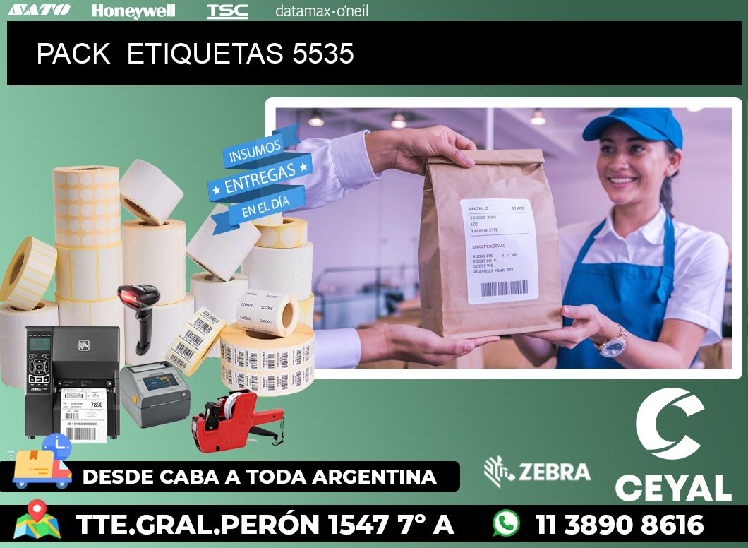 PACK  ETIQUETAS 5535