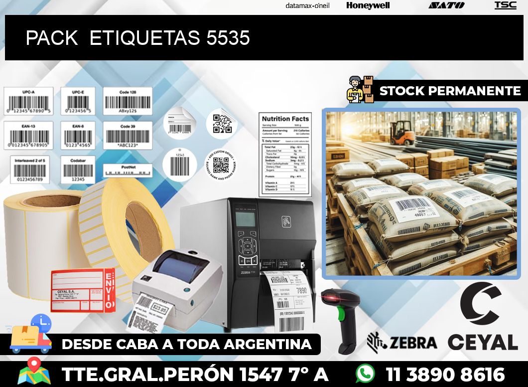 PACK  ETIQUETAS 5535