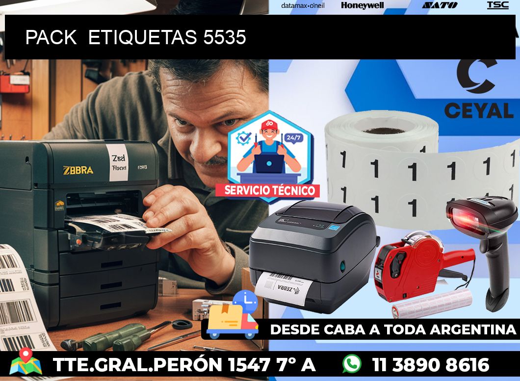 PACK  ETIQUETAS 5535