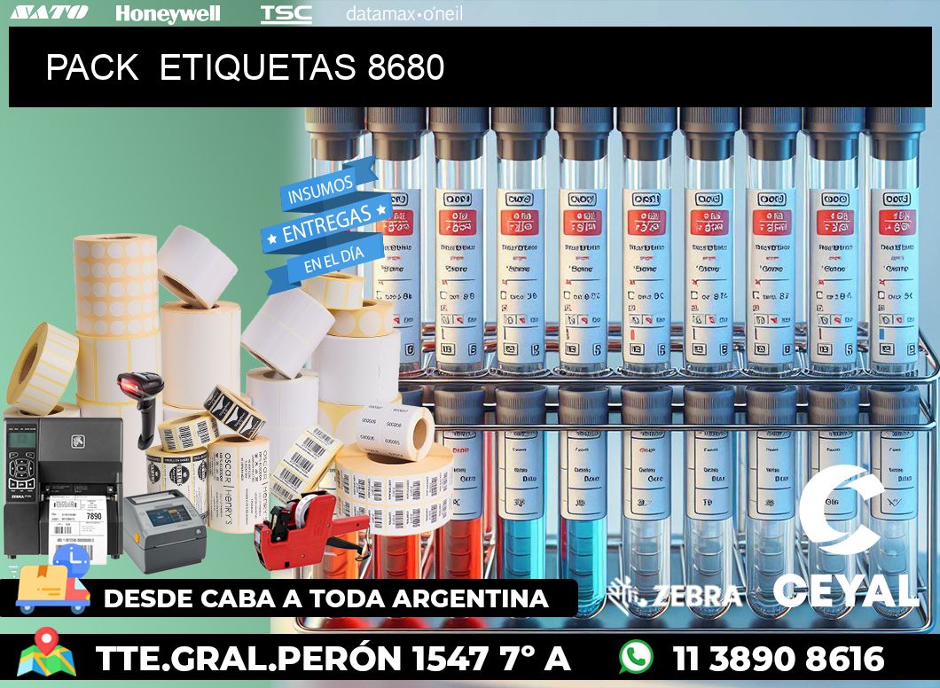 PACK  ETIQUETAS 8680