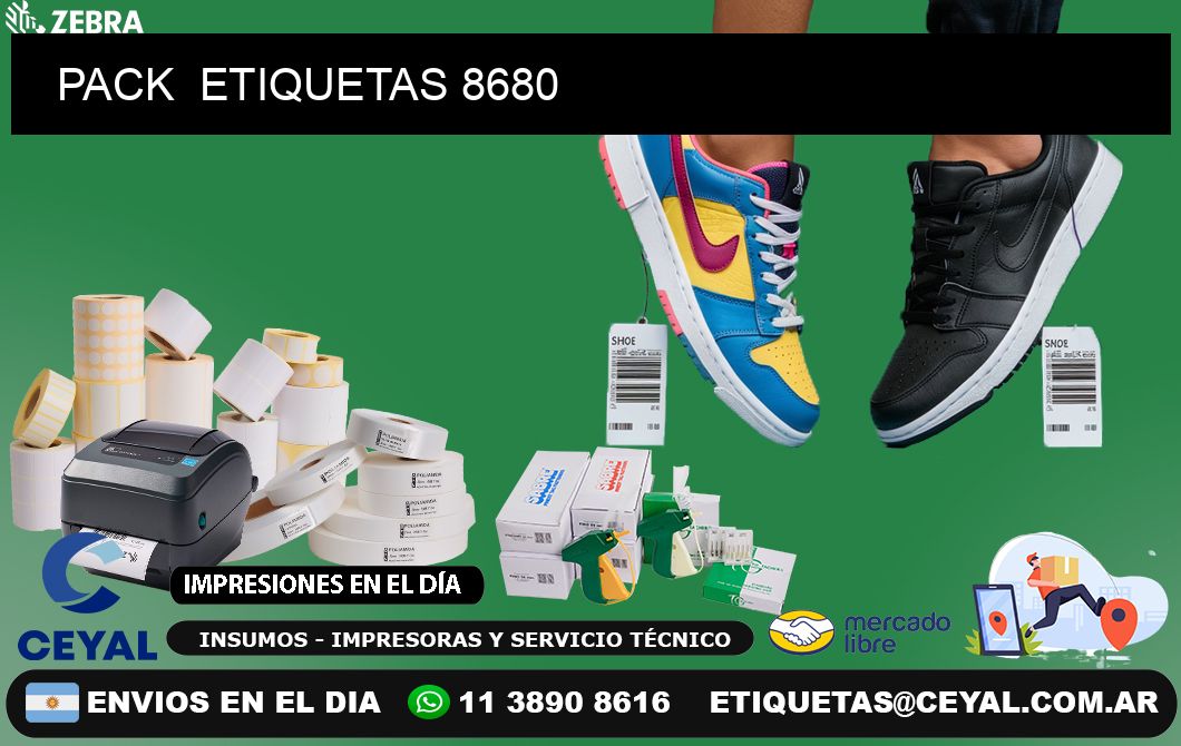 PACK  ETIQUETAS 8680