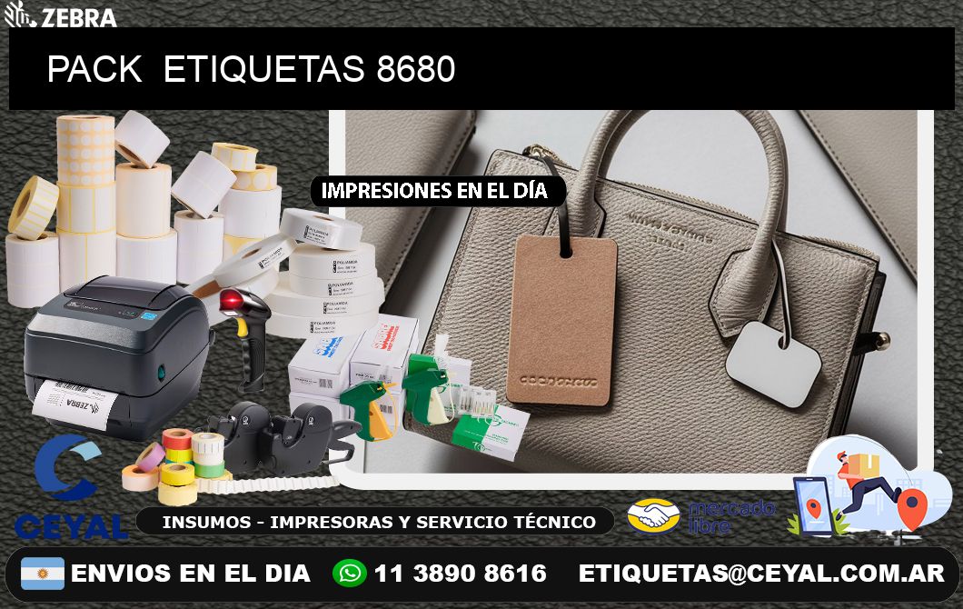 PACK  ETIQUETAS 8680