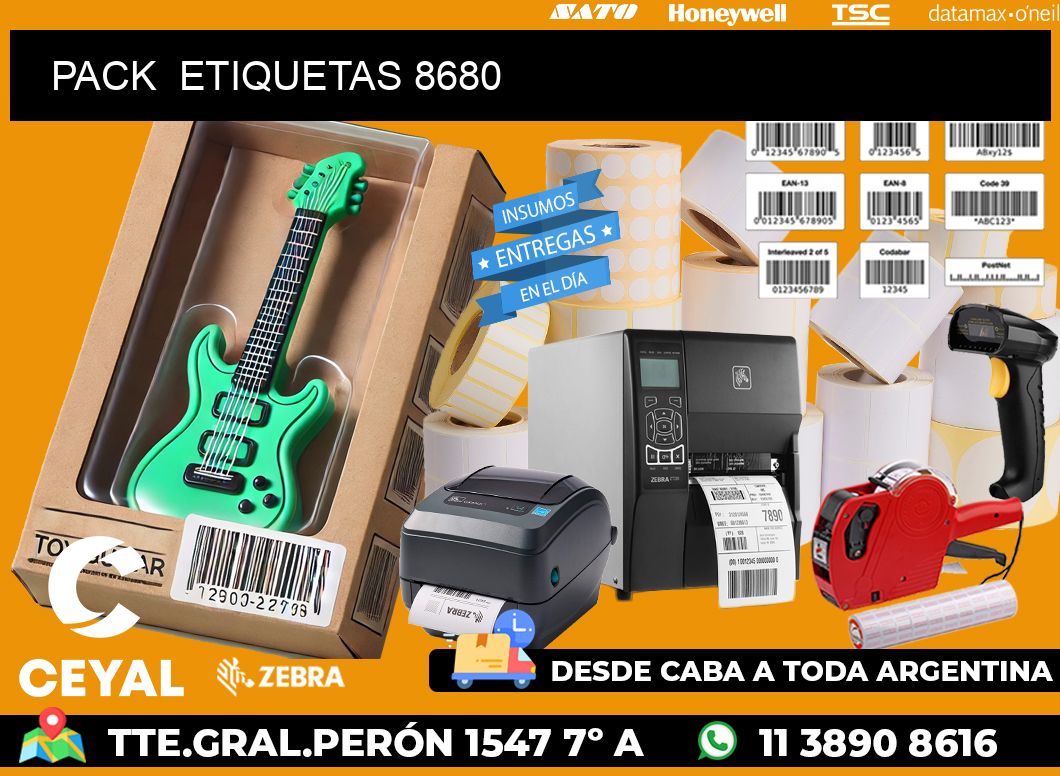 PACK  ETIQUETAS 8680