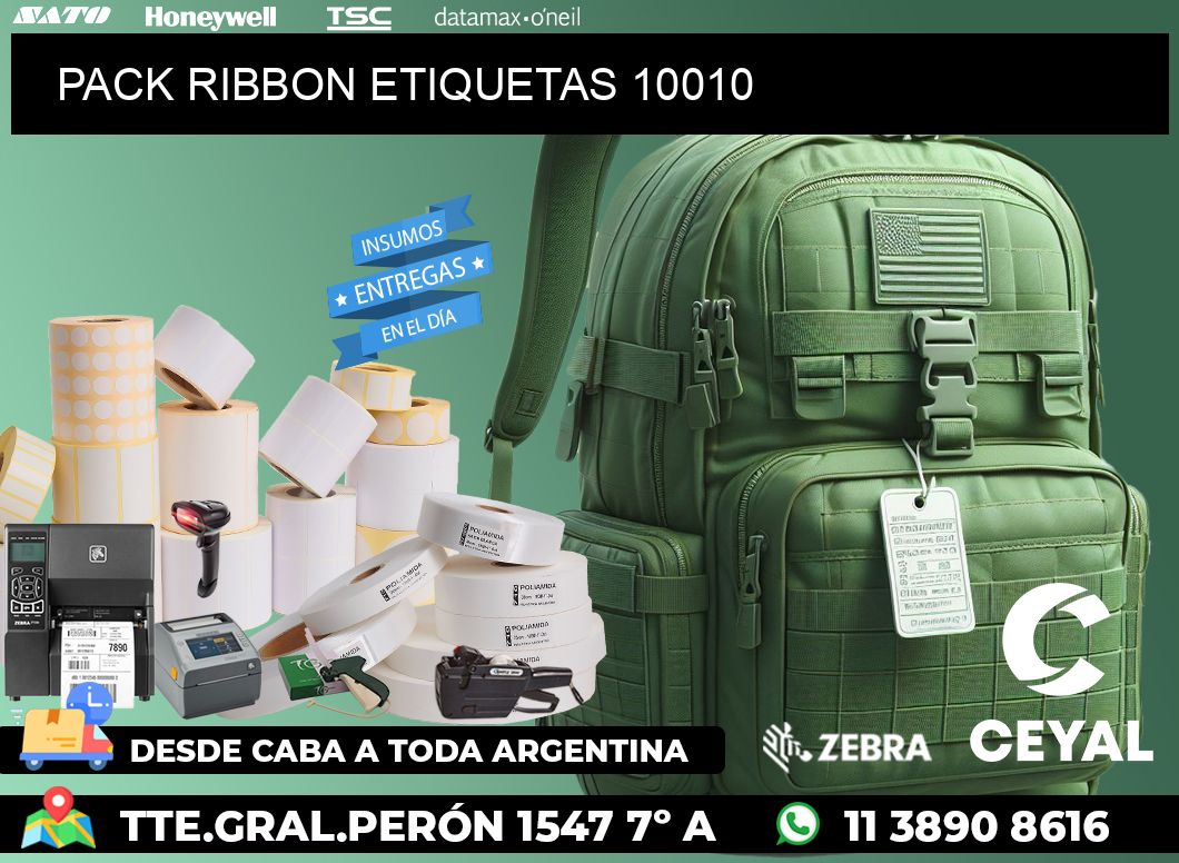 PACK RIBBON ETIQUETAS 10010