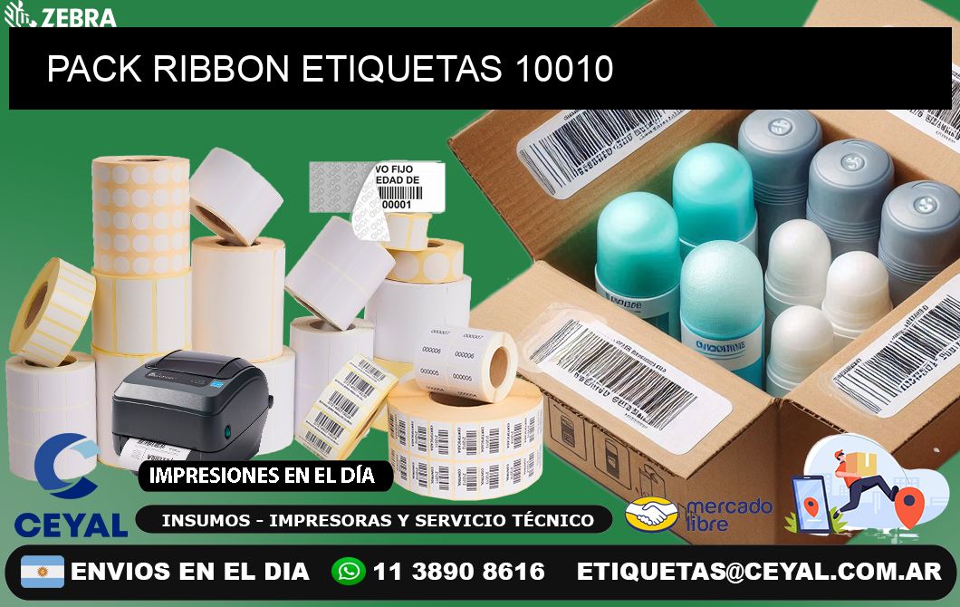 PACK RIBBON ETIQUETAS 10010