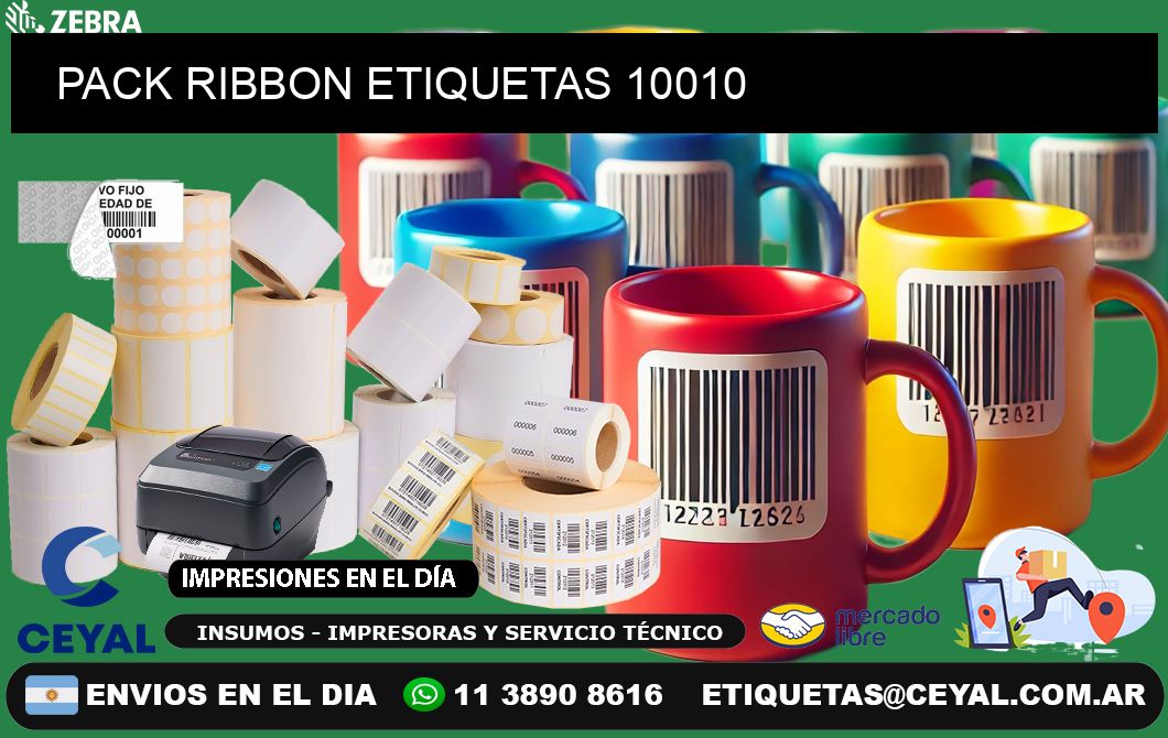 PACK RIBBON ETIQUETAS 10010