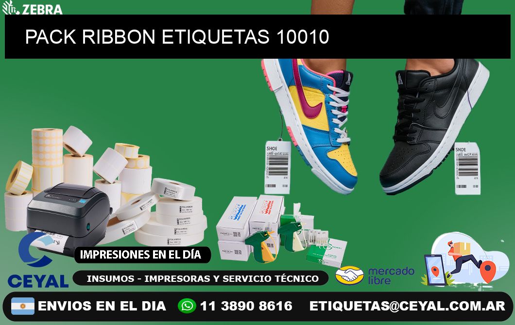 PACK RIBBON ETIQUETAS 10010