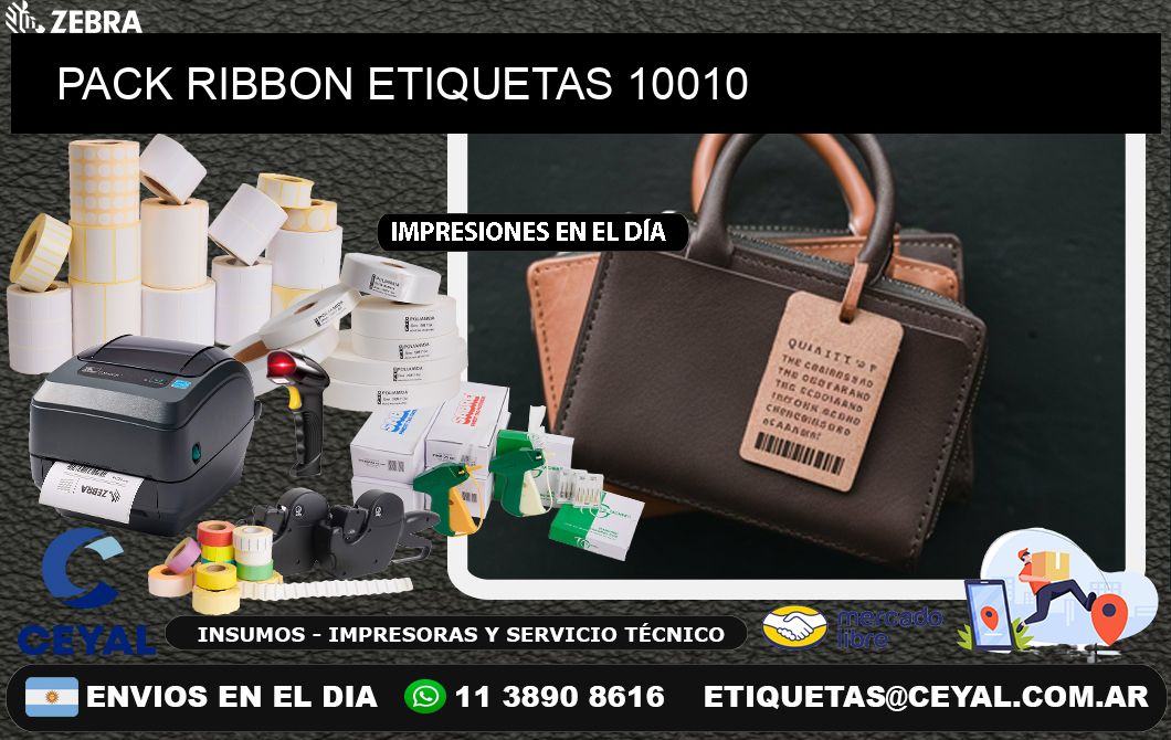 PACK RIBBON ETIQUETAS 10010