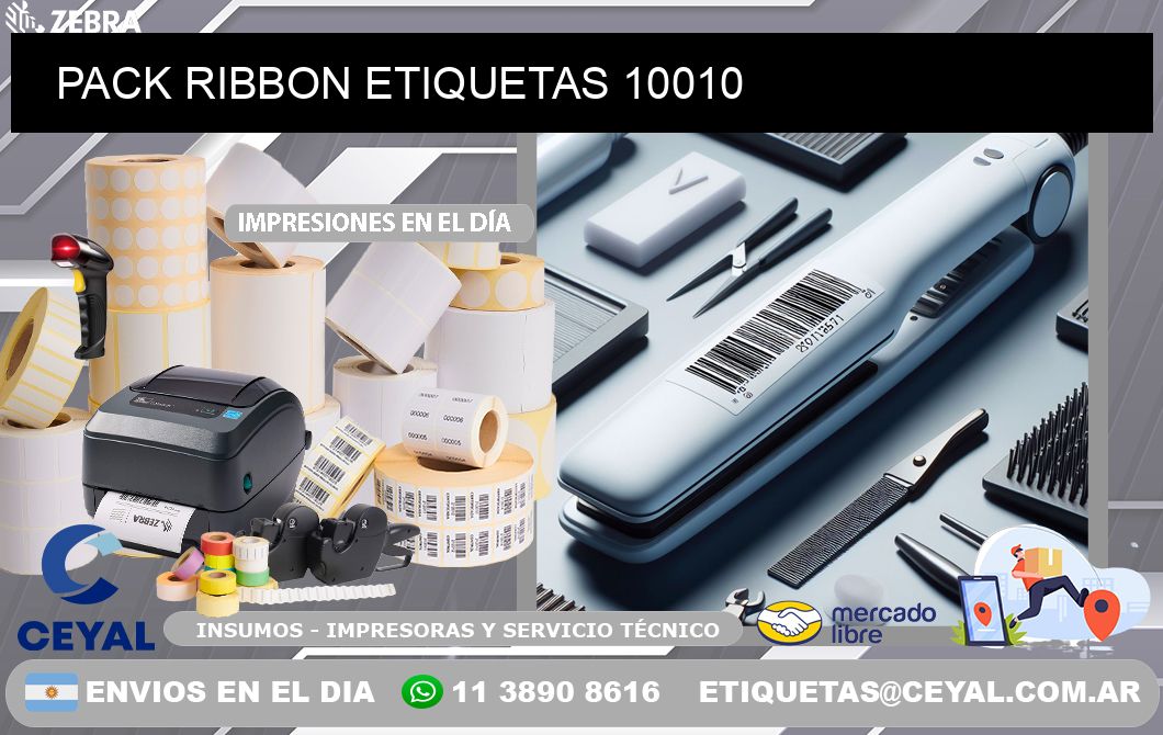 PACK RIBBON ETIQUETAS 10010