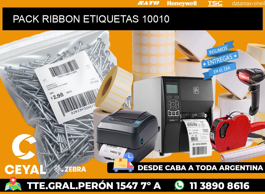 PACK RIBBON ETIQUETAS 10010