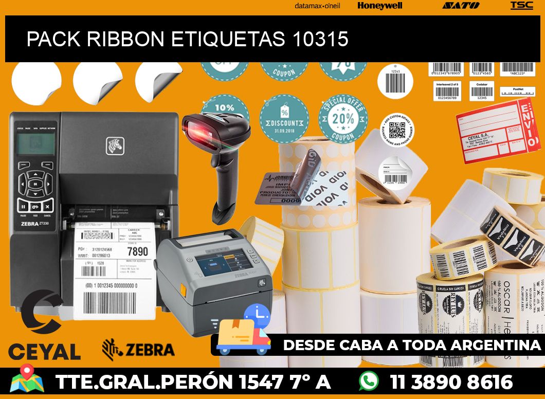 PACK RIBBON ETIQUETAS 10315