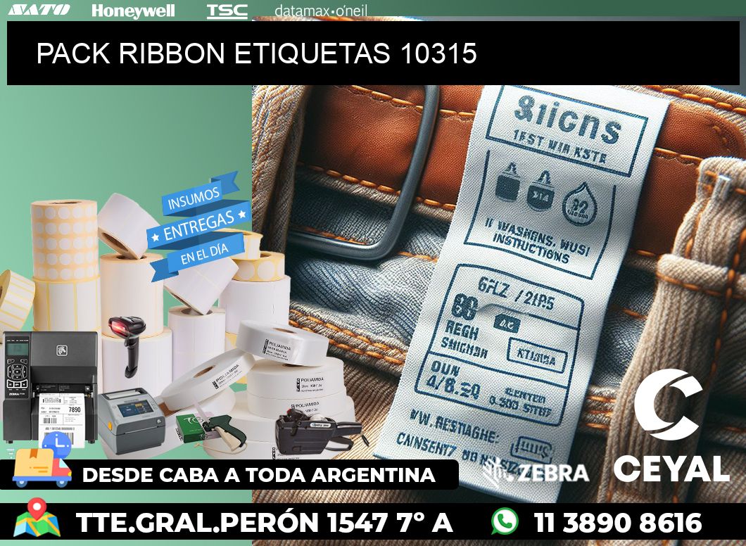 PACK RIBBON ETIQUETAS 10315