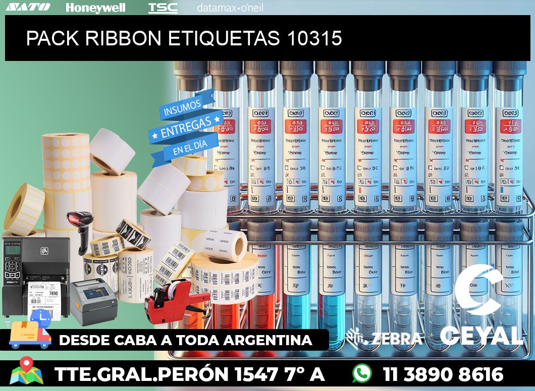 PACK RIBBON ETIQUETAS 10315