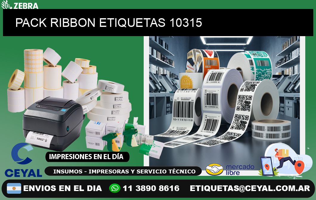 PACK RIBBON ETIQUETAS 10315