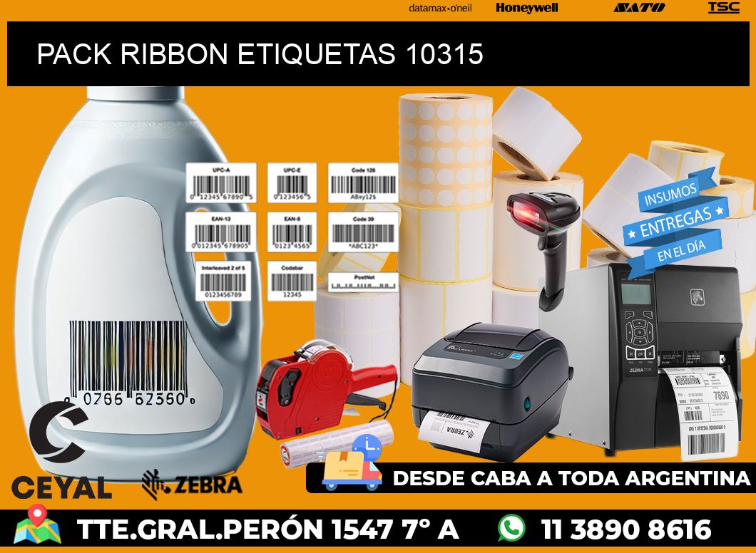 PACK RIBBON ETIQUETAS 10315