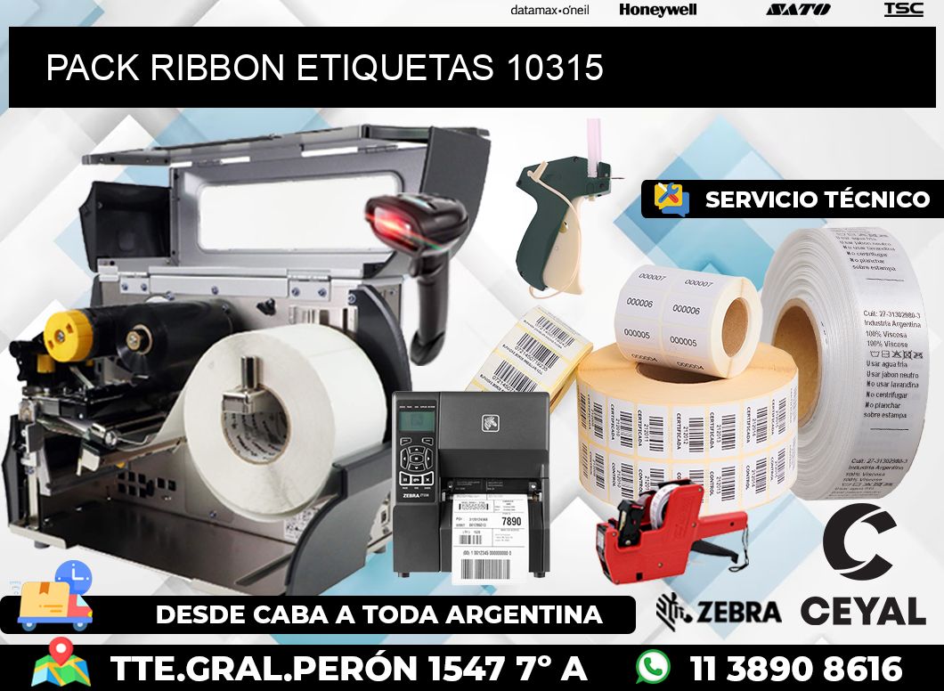 PACK RIBBON ETIQUETAS 10315