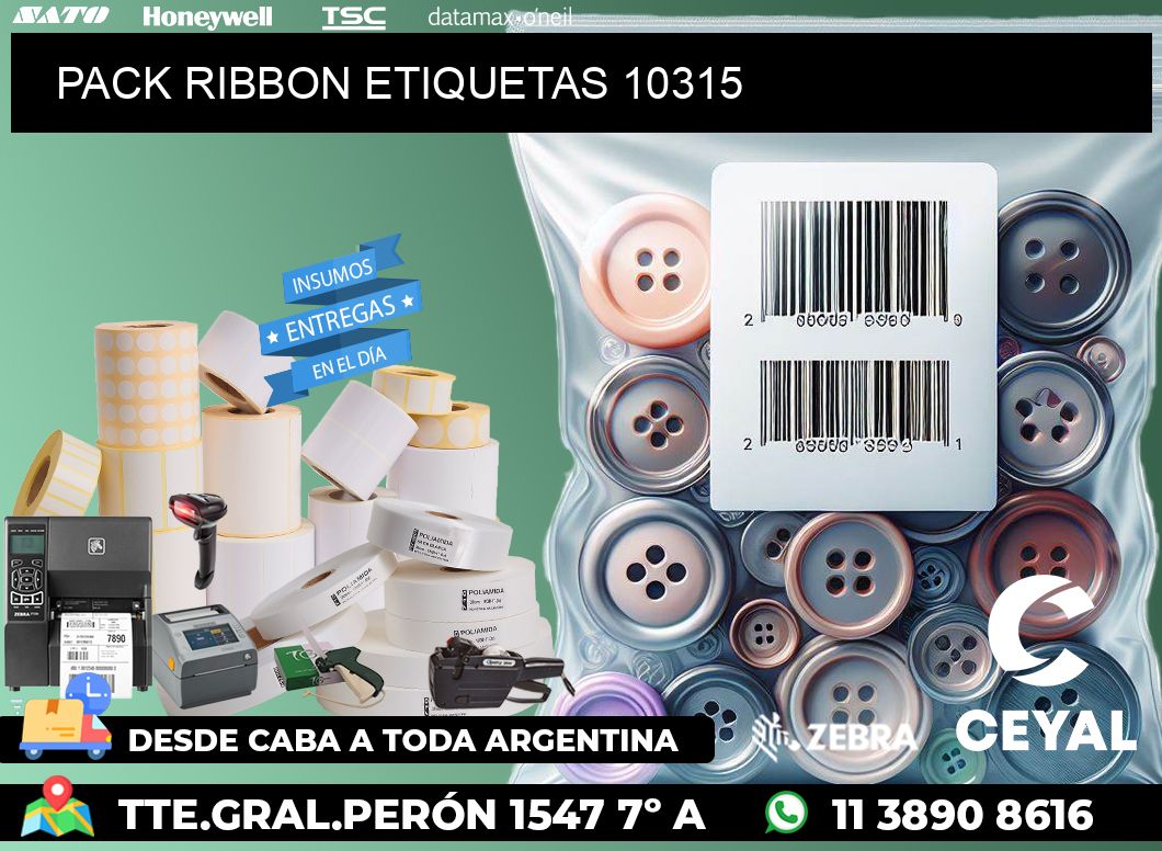 PACK RIBBON ETIQUETAS 10315