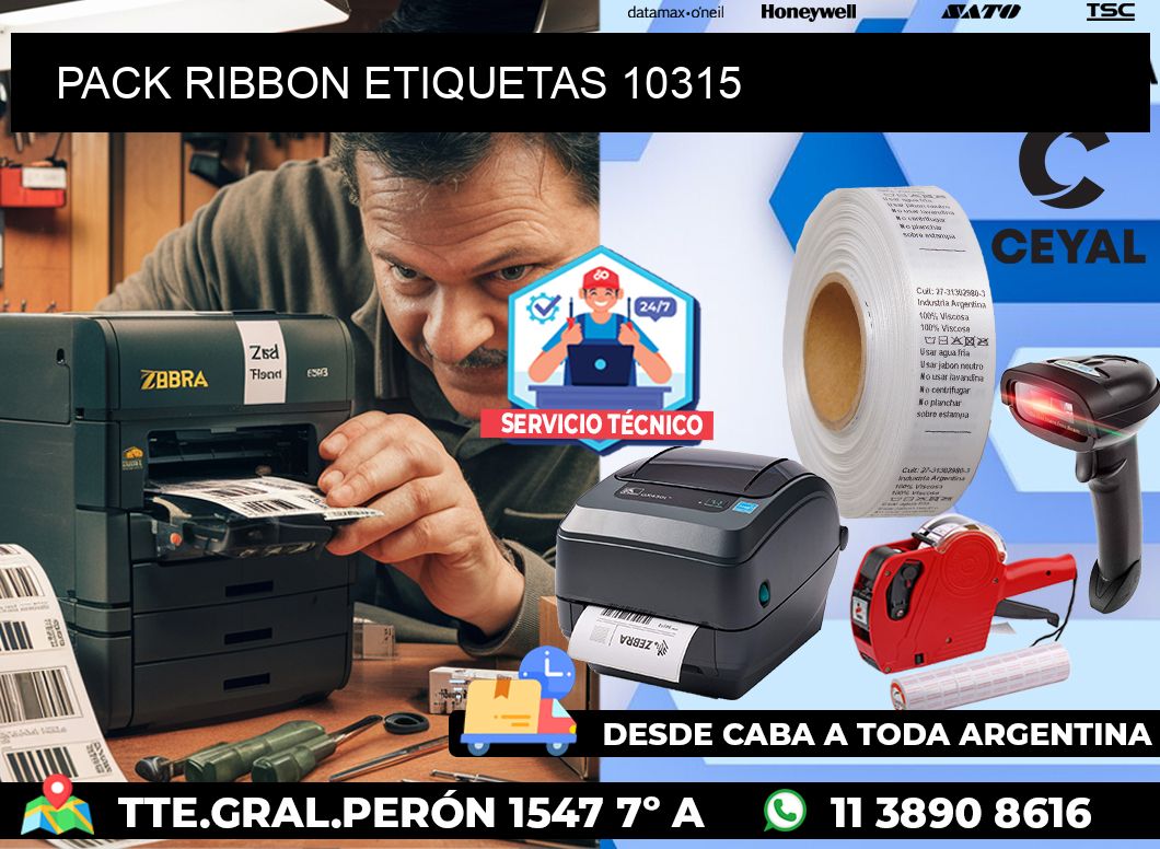 PACK RIBBON ETIQUETAS 10315