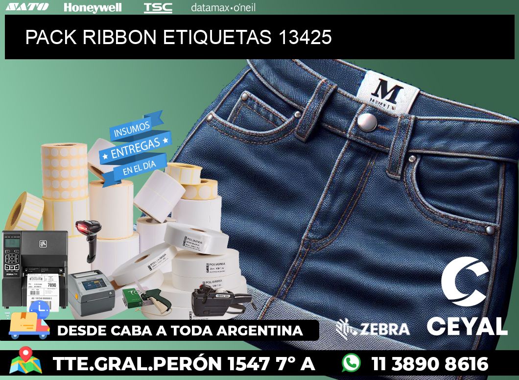 PACK RIBBON ETIQUETAS 13425