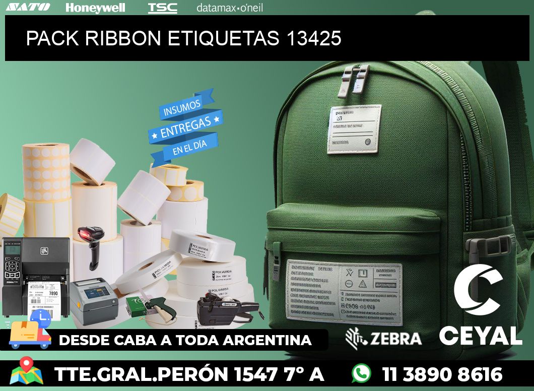 PACK RIBBON ETIQUETAS 13425