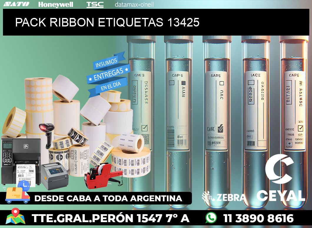 PACK RIBBON ETIQUETAS 13425