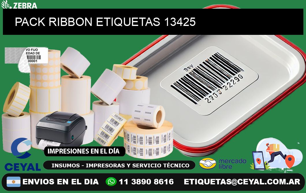 PACK RIBBON ETIQUETAS 13425