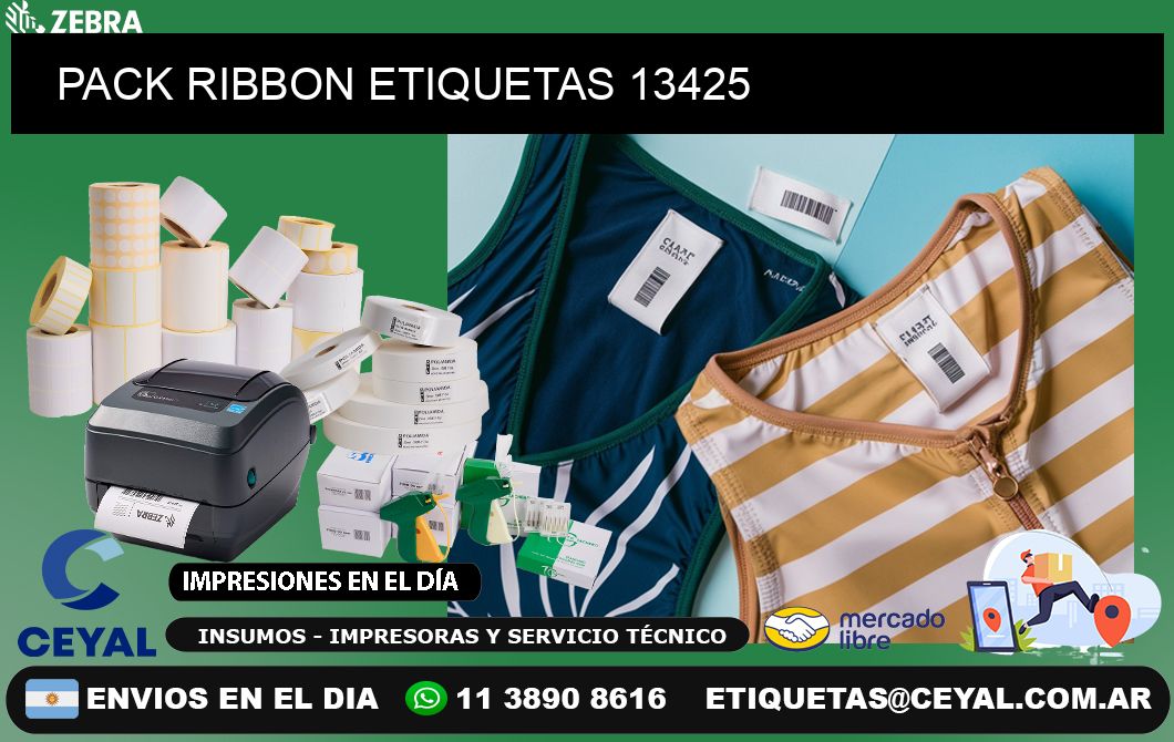 PACK RIBBON ETIQUETAS 13425