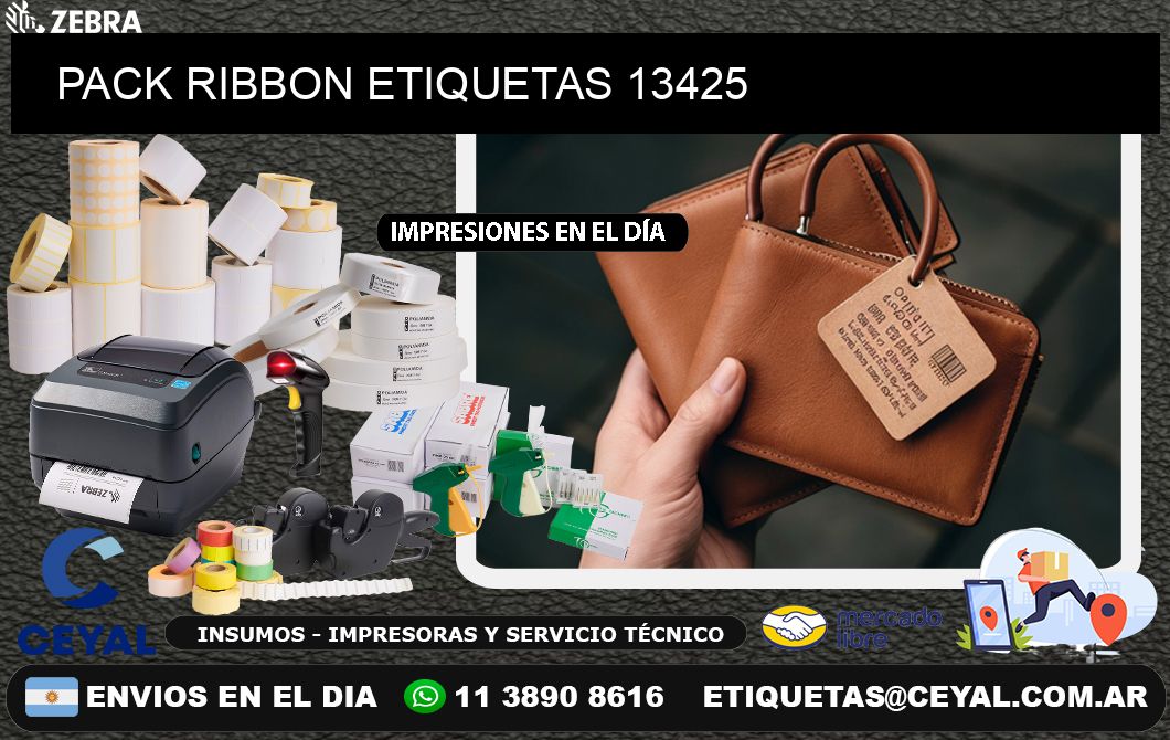 PACK RIBBON ETIQUETAS 13425