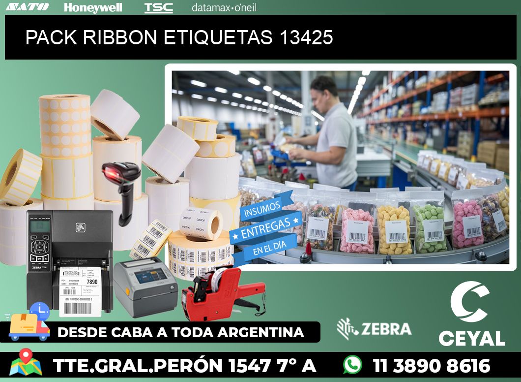 PACK RIBBON ETIQUETAS 13425