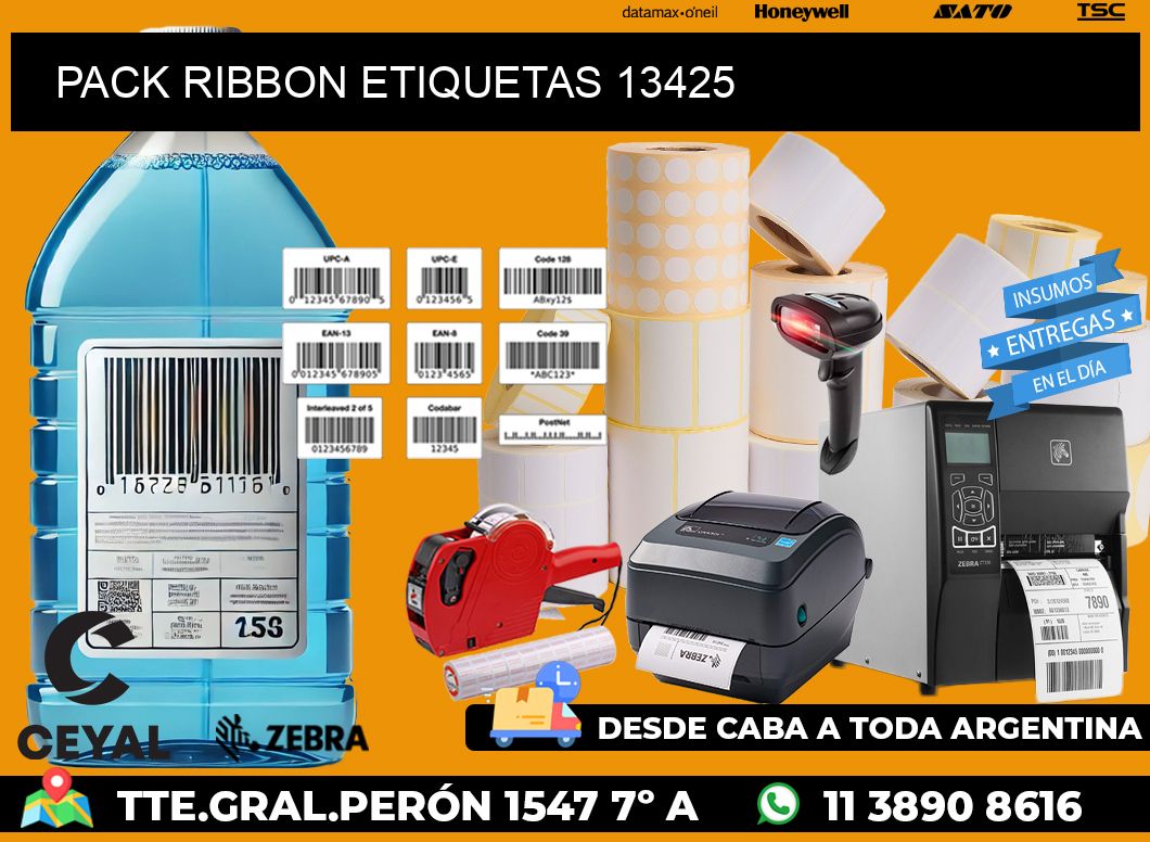 PACK RIBBON ETIQUETAS 13425