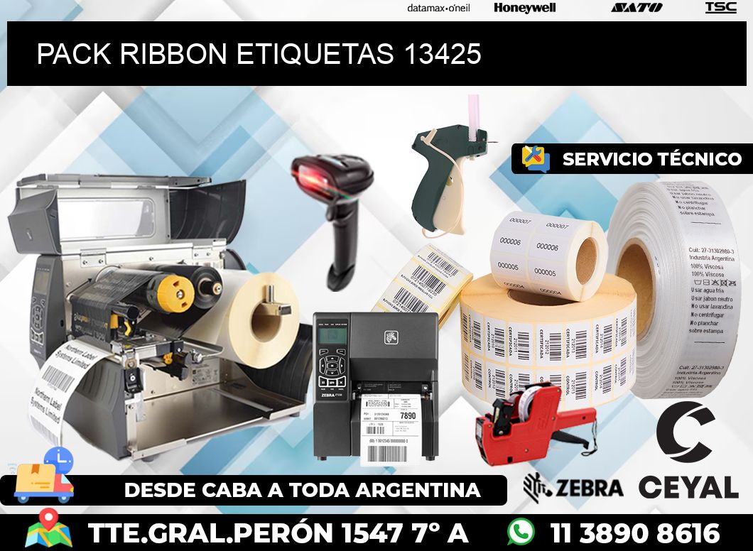 PACK RIBBON ETIQUETAS 13425