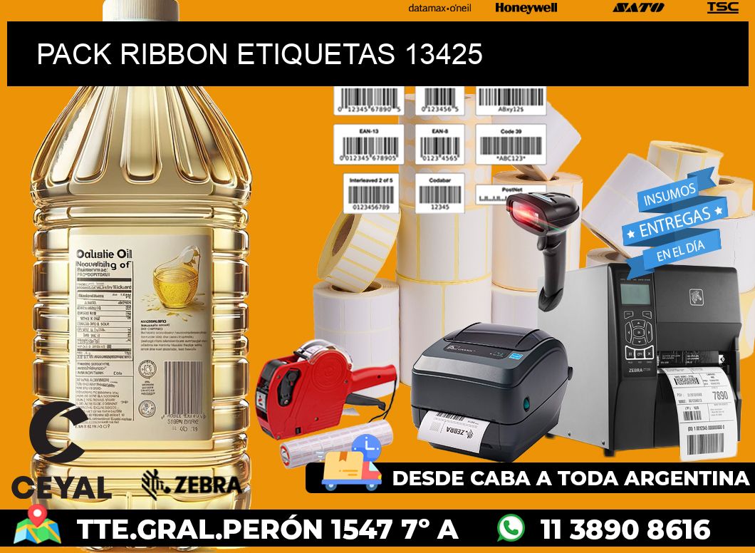 PACK RIBBON ETIQUETAS 13425