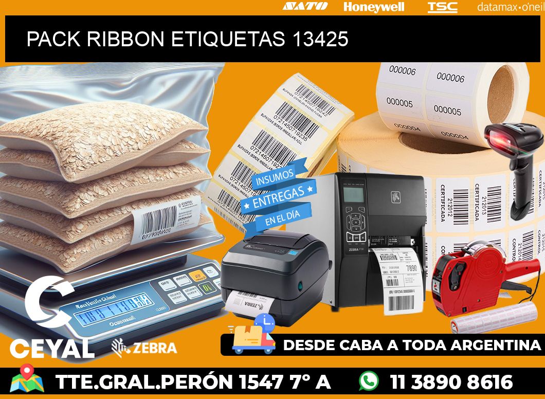 PACK RIBBON ETIQUETAS 13425