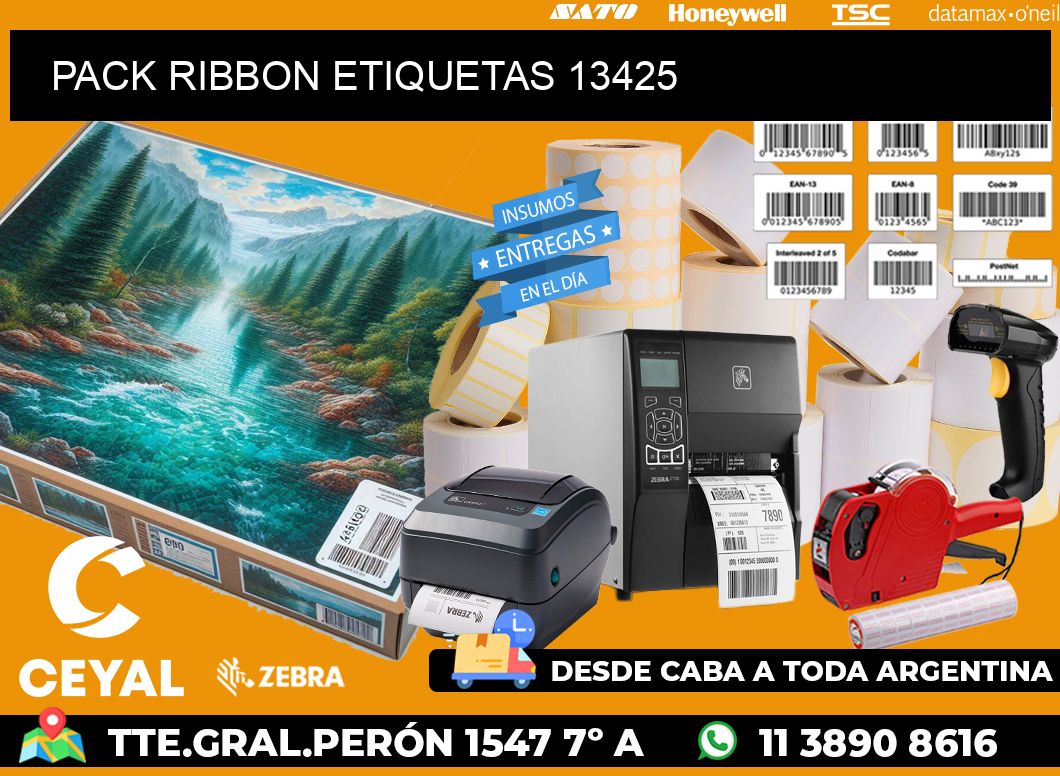 PACK RIBBON ETIQUETAS 13425