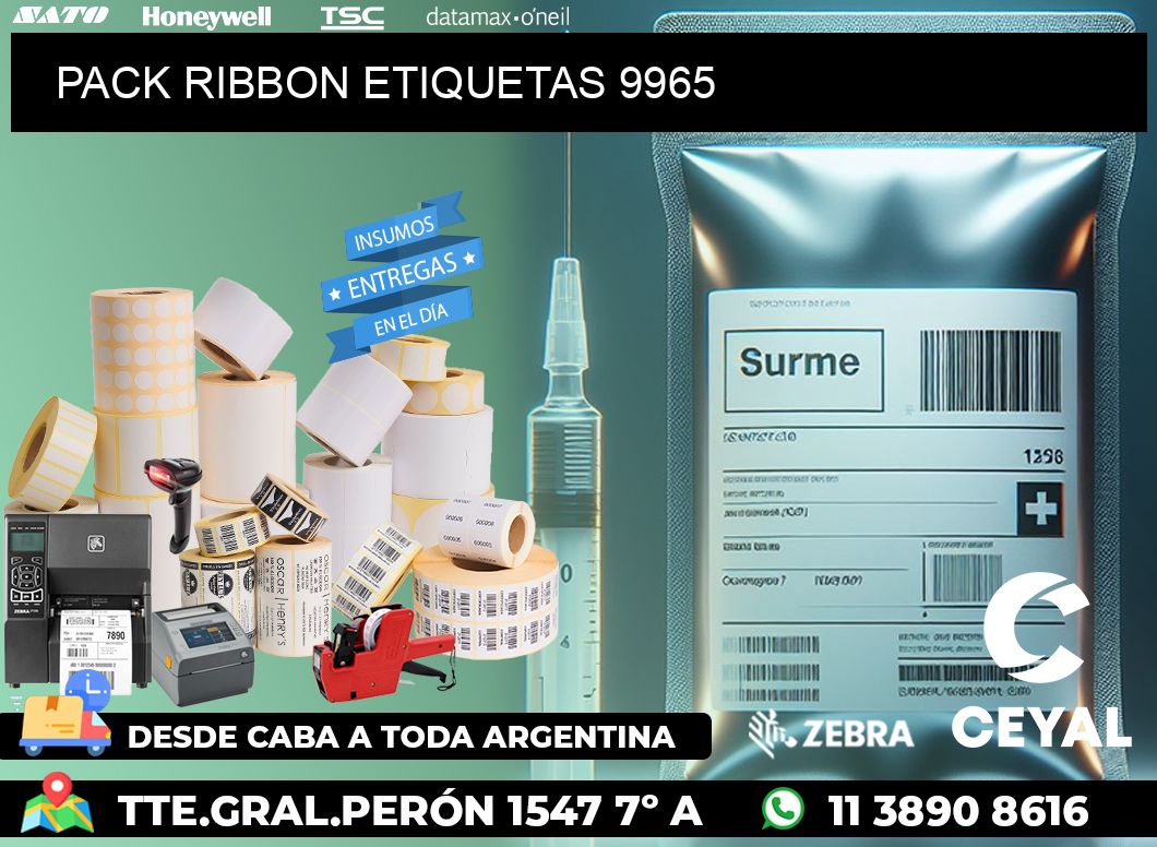 PACK RIBBON ETIQUETAS 9965